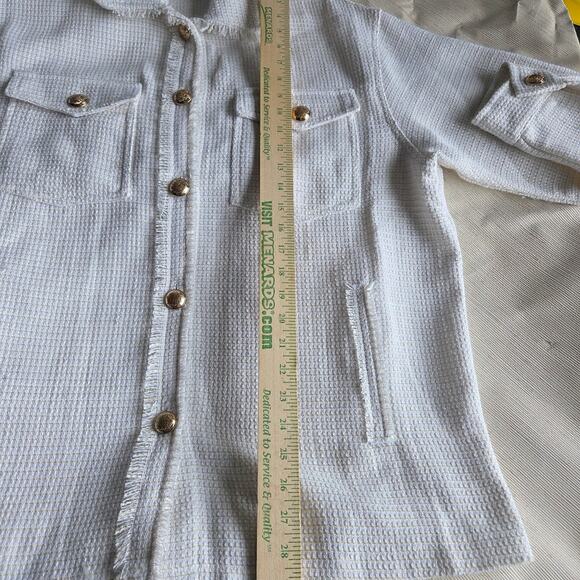 Sweet Rain young contemporary womens shacket button-front jacket/sweater sz. L - Picture 4 of 7